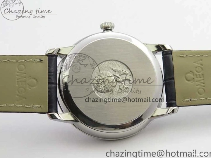 0312 Timeless De Ville Prestige Real PR SS ZF 1:1 Best Edition Gray Dial Blue Markers on Blue Leather Strap MIYOTA 7936